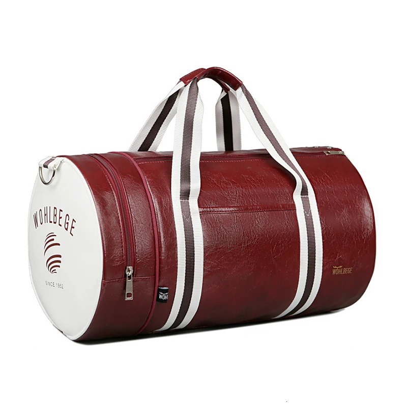 Gym Bag PU Leather Travel Duffle Men Sports Fitness Business Casual Lage Handbag Shoes Shoulder Weekend Outdoor w250908