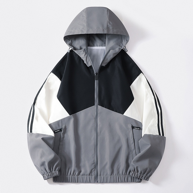Men's Jackets Contrast Thin Windbreaker For Men Mesh Lining Sport Outdoor Summer Jakcets Women Clothing Unisex Vintage 90s