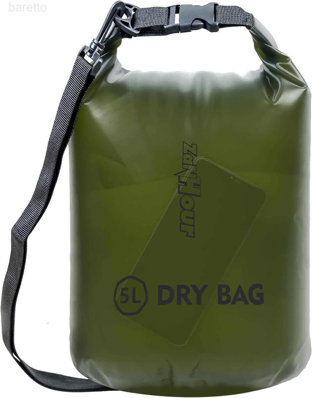 Dry Bag Roll Top Transparent Storage Bag2L5L10L20LSuitable for Traveling Swimming Kayaking Camping Fishing Rainy Day Trips Z250909