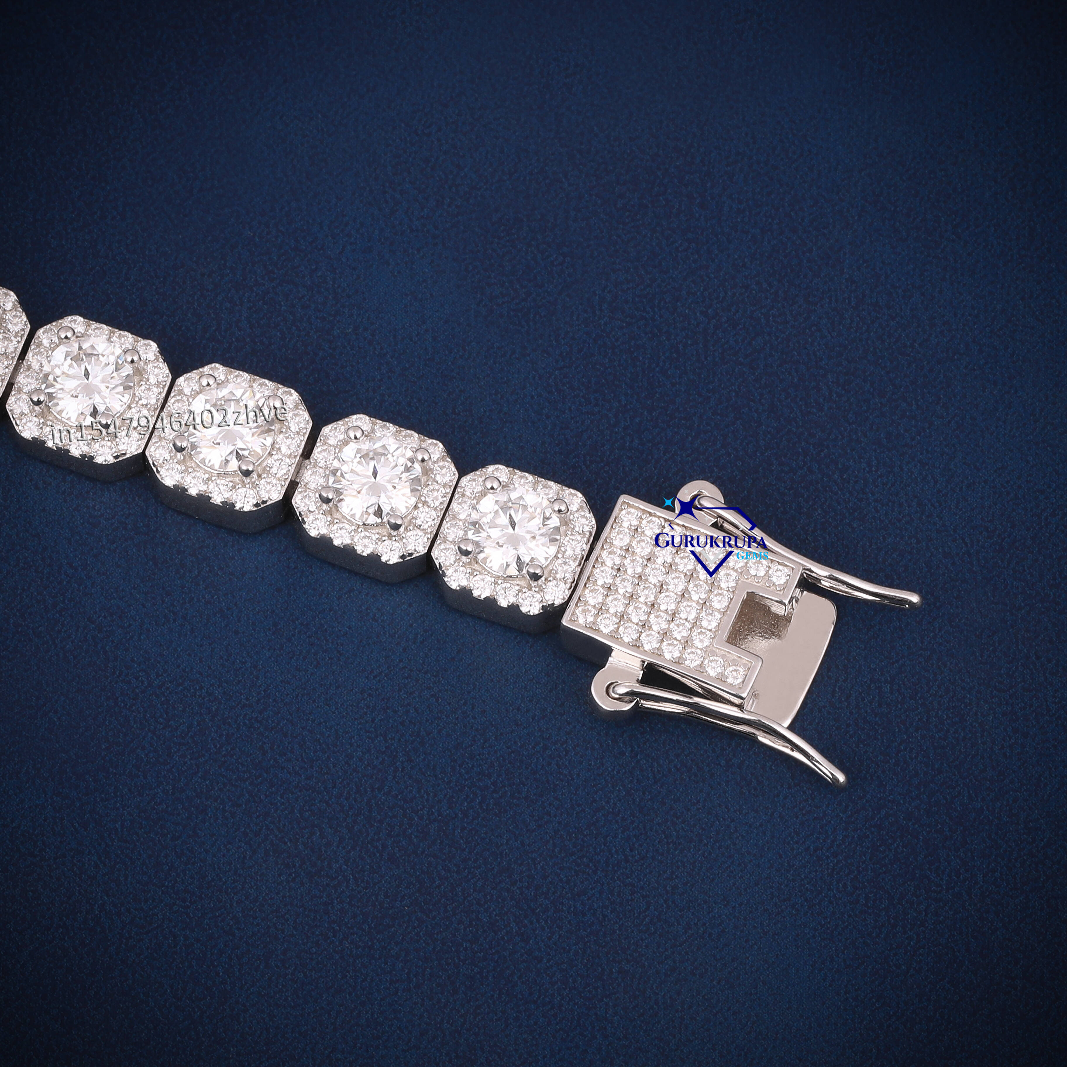 VVS D Moissanite Bling Square Diamond Bracelet 925 Sterling Silver Tennis Bracelet Jewelry