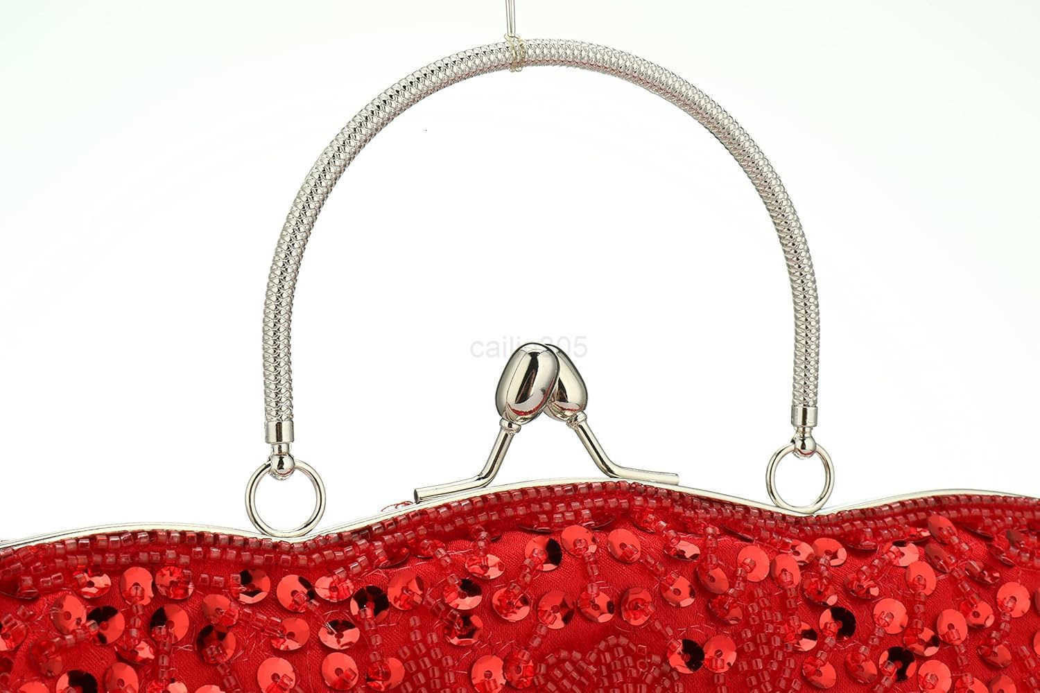 Beaded Sequin Flower Evening Purse Large Clutch Bag Z25909