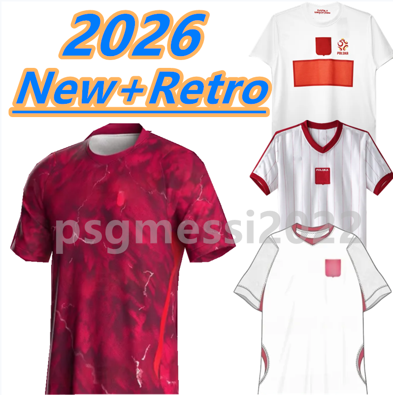 2026 New Polands Lewandowski Soccer Jerseys Polonia GROSICKI BLASZCZYKOWSKI ZIELINSKI KIWIOR Polish Home Away for uniform men's and children's set football shirt