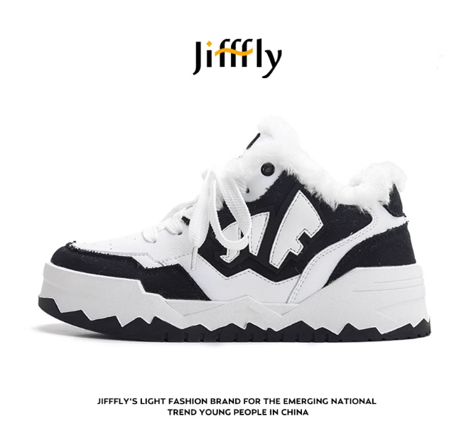 Jifffly free shipping designer shoes men's autumn winter new versatile trendy height increase vintage sports couple versatile comfortable running