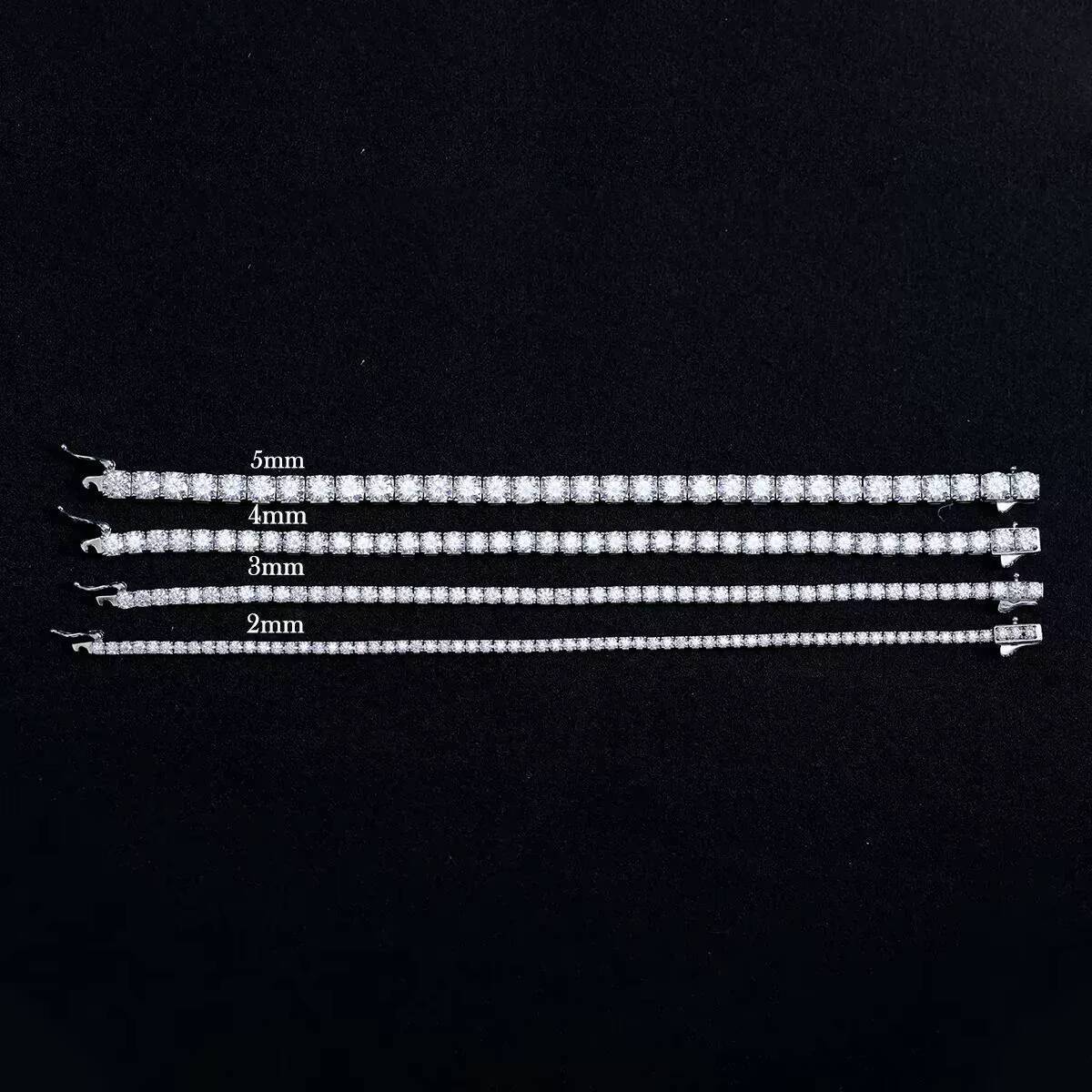 S925 Sterling Silver Moissanite Tennis Bracelet European and American Fashion Versatile Ins Style Highend Shining Jewelry