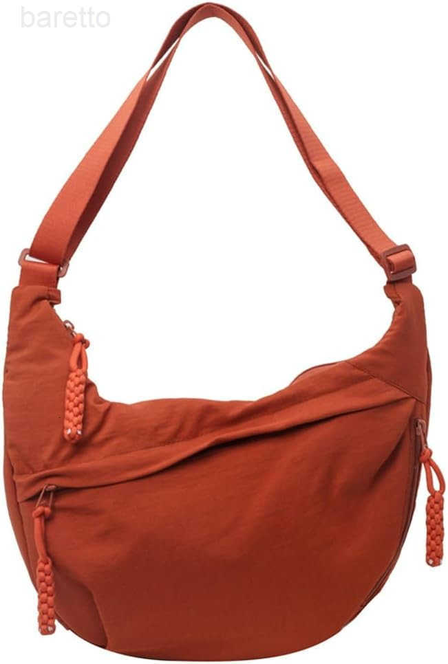 Bag for Women Men Crescent Shoulder Bag Retro Nylon Canvas Crossbody Bag Slouchy Corduroy Dumpling Bag Purse Z250909