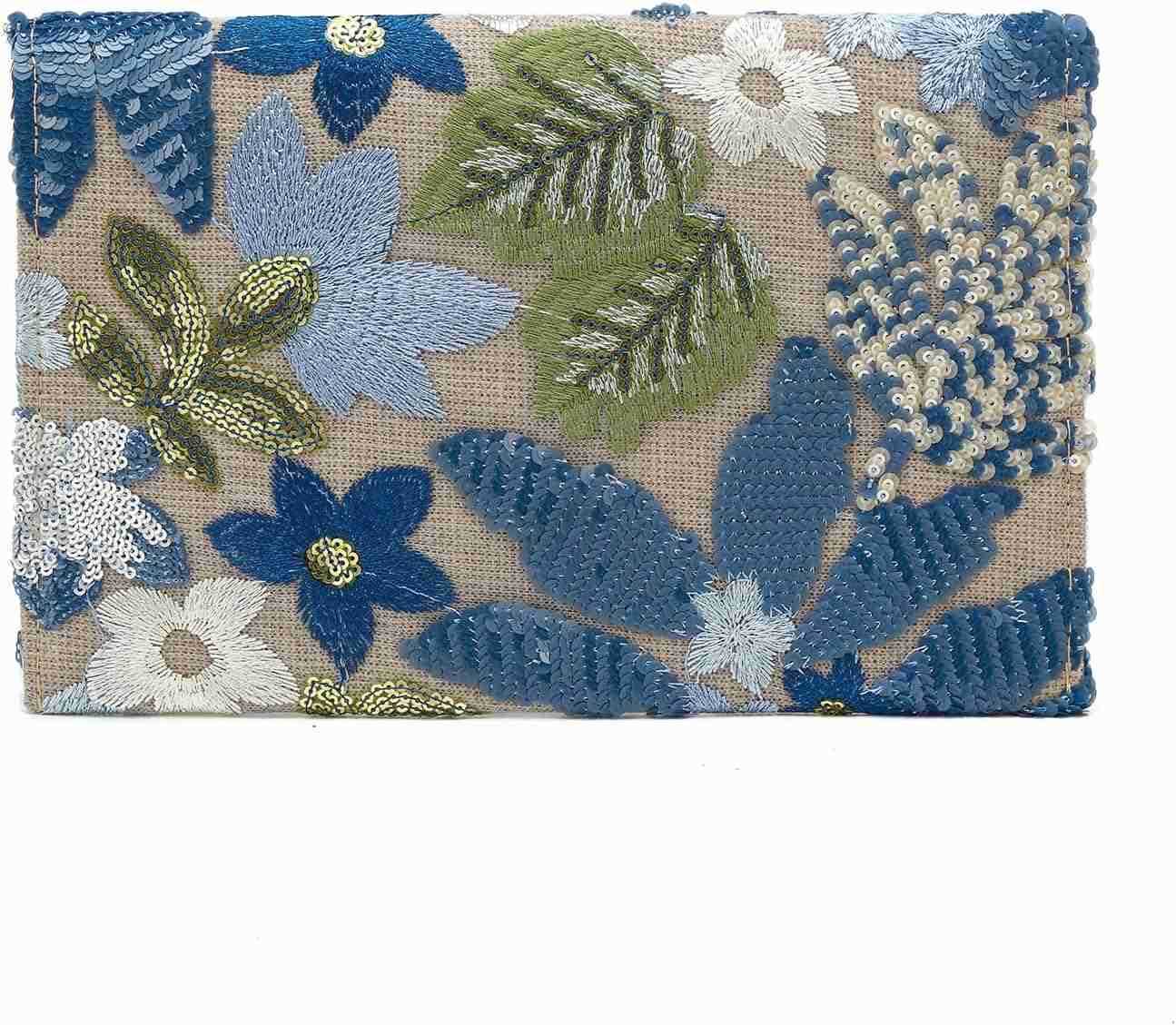 Floral Embroidered Clutch bag Beaded Evening Bags Sparkly Party Purses with Sequins Envelope Wedding Purse Z25909