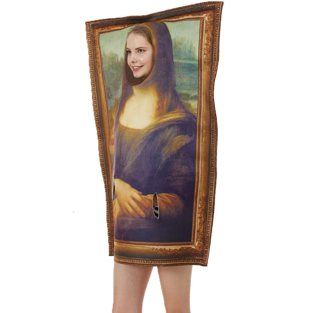 In Stock New Halloween Party Fun Spoof Mural Costume Campus Activity Performance Jumpsuit