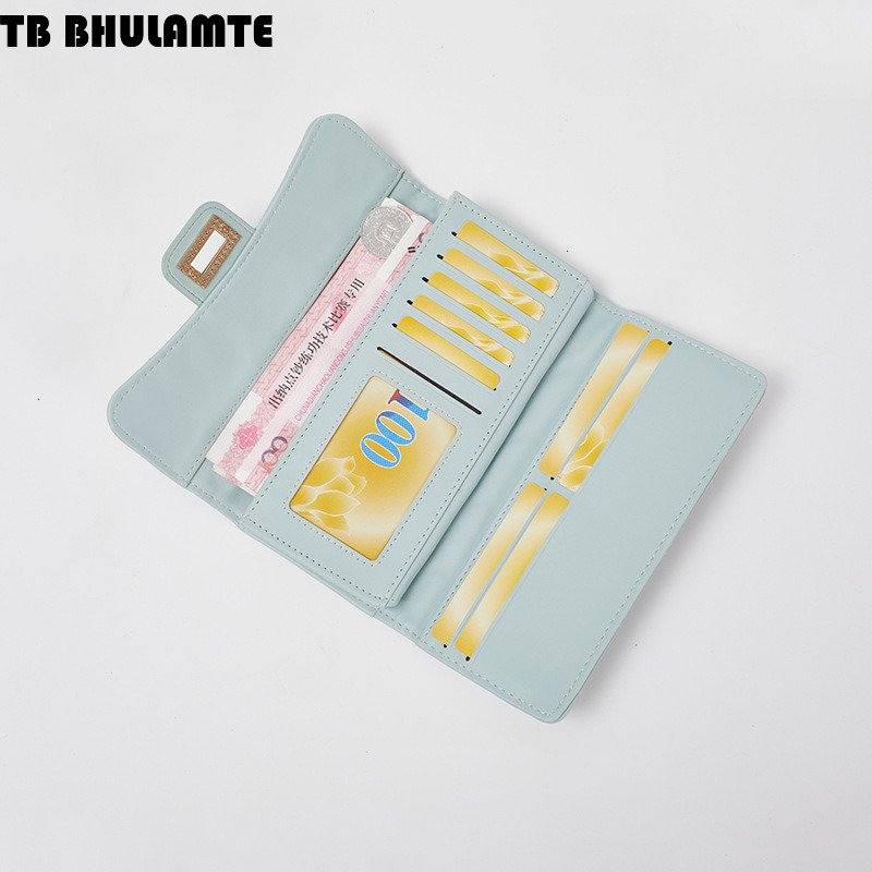 TB BHULAMTE Designer Wallet Cross-border Quilted Women's Wallet Long Style 70% Off PU Luxury Bag Leather Clutch Large Capacity Coin Purse Simple 