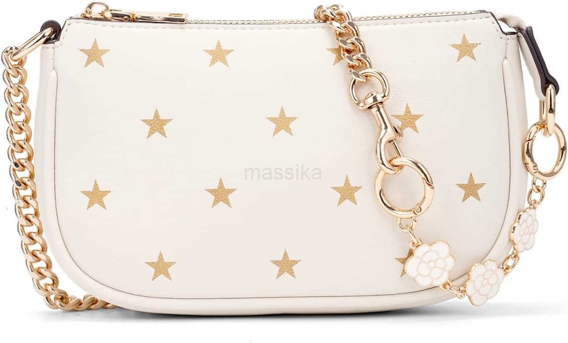Mini Star Print Shoulder Bag Small Purse For Women Vegan Leather Handbag Soft Trendy Clutch Designer Underarm Bag M250909