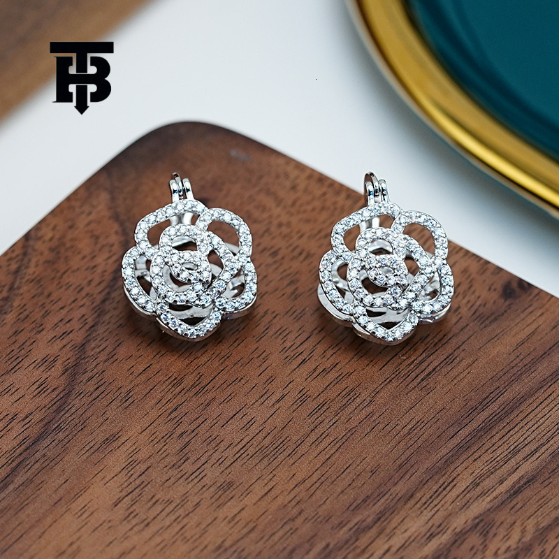 TB BHULAMTE Free Shipping New Designer Accessory Double-sided Zircon Earrings High-end Design Feeling Earrings Small And Exquisite Multifunctional Ear