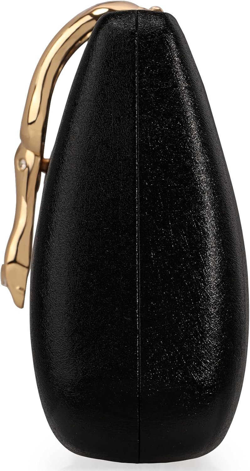 Formal Evening Clutch Purse Synthetic Leather with Snake Clasp Detachable Strap for Wedding Prom Party Z25909