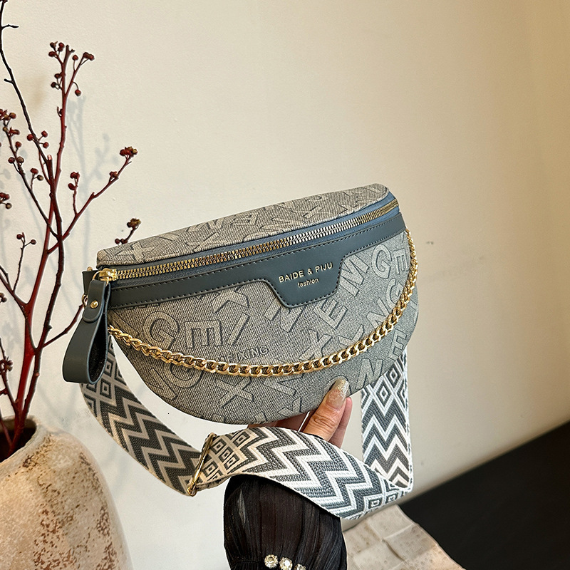 Womens Fashion Trendy Waist Bag Checkered Crossbody Chest Pack Versatile And Practical Shoulder Sling Bag 250805