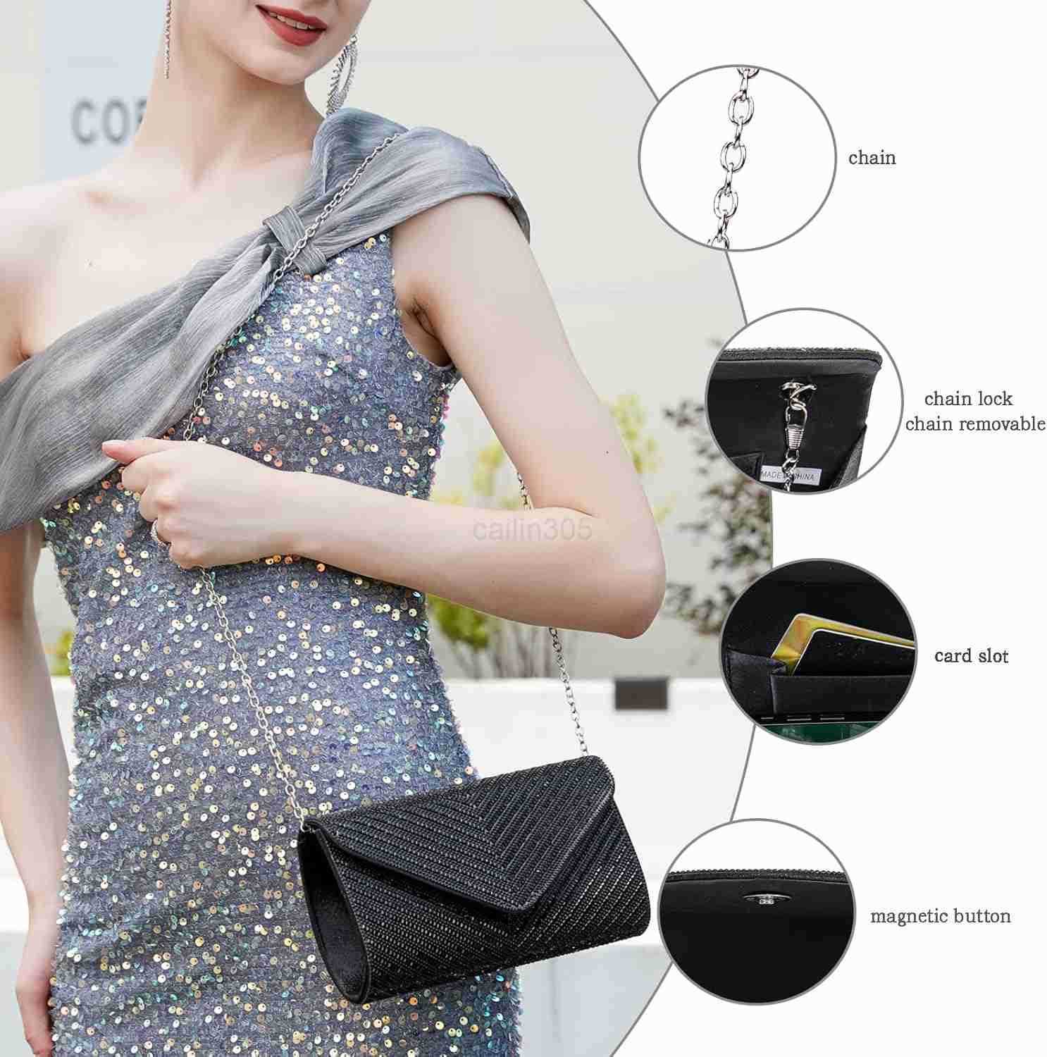 Evening Handbags Envelope Clutch Purses Ladies Crossbody Bags Rhinestone Wedding Bag Shoulder Bag for Women Z25909