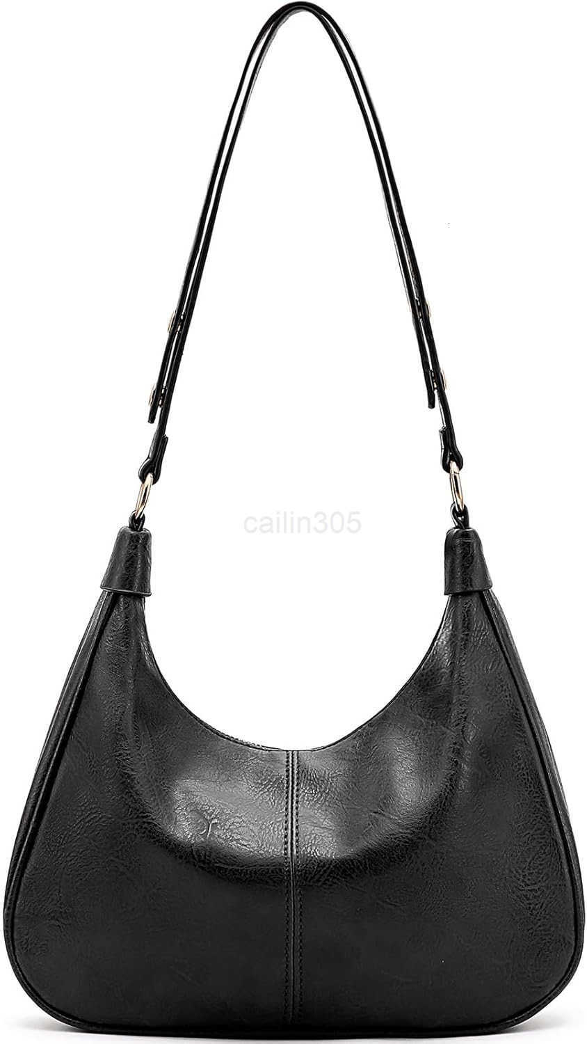 ZHOU Shoulder Bag for Women Ultra Soft Foldable Vegan Leather Crossbody Bags Tote Hobo HandBag Underarm Purses Z25909