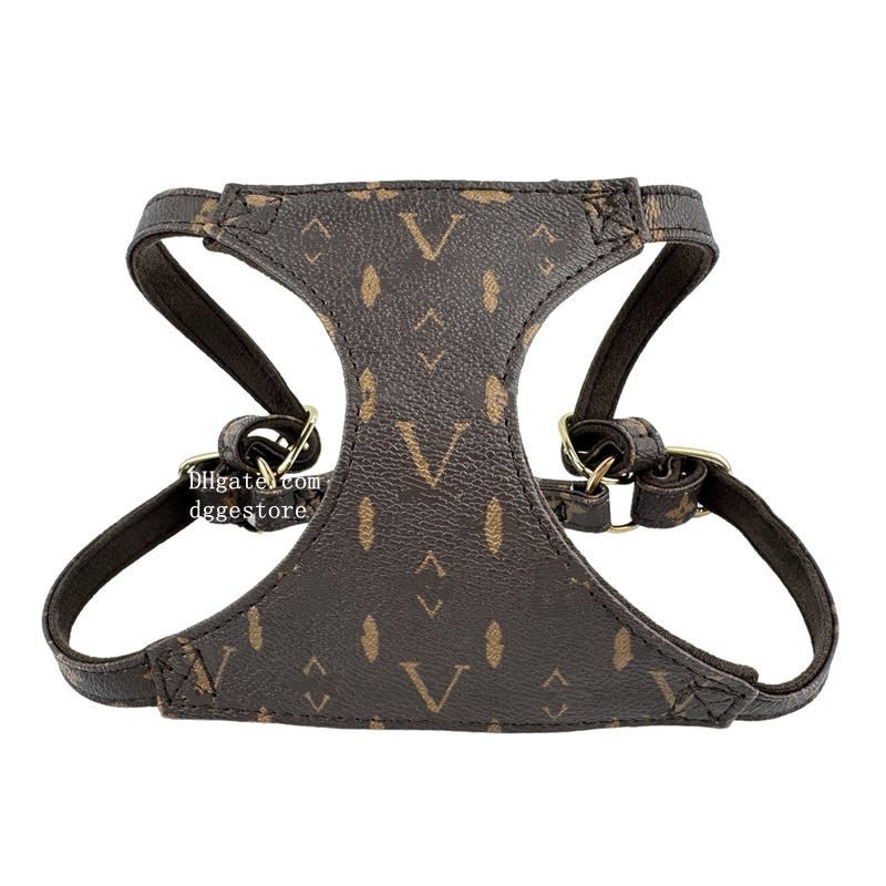 Designer Dog Harness with Multifunction Dog Leash Set Luxury Dog Accessories Adjustable No Pull No Choke Escape Proof Pet Harness Vest for Small Medium Dogs XXS B316