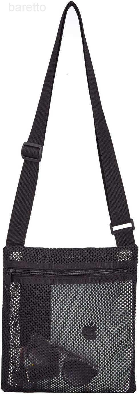 Heavy Duty SemiTransparent Mesh Purse See Through Mesh Crossbody Bag Z250909