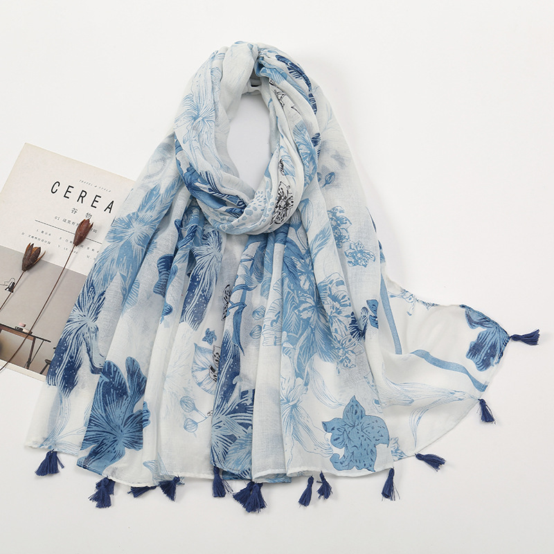 K1858 Pure wool lambskin women's shawl winter warm double-sided color matching scarf a multi-purpose spot wholesale hot sale