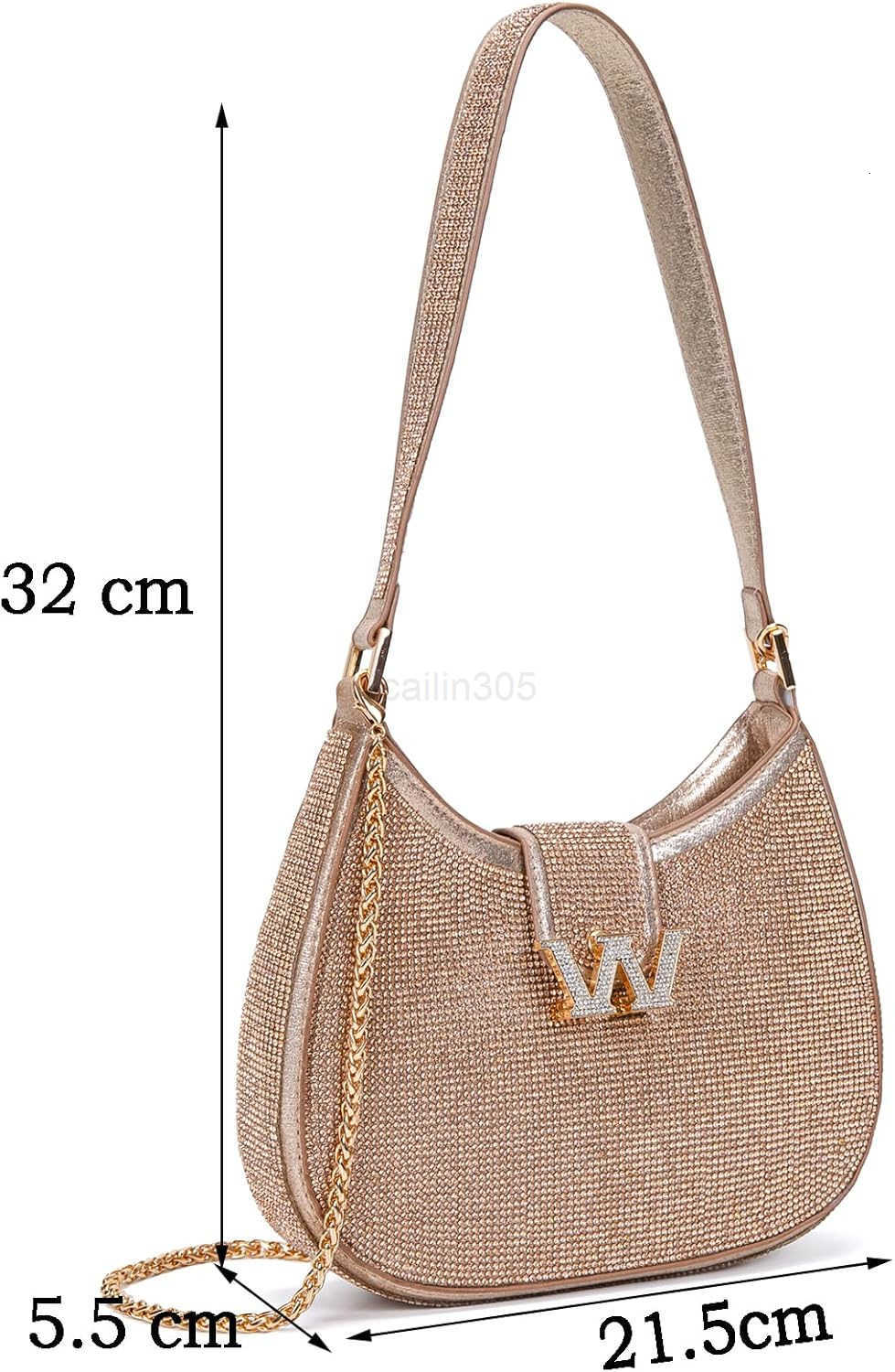 Evening Handbags Sparkling Crystal Purse Daily Casual Shoulder Bag Z25909