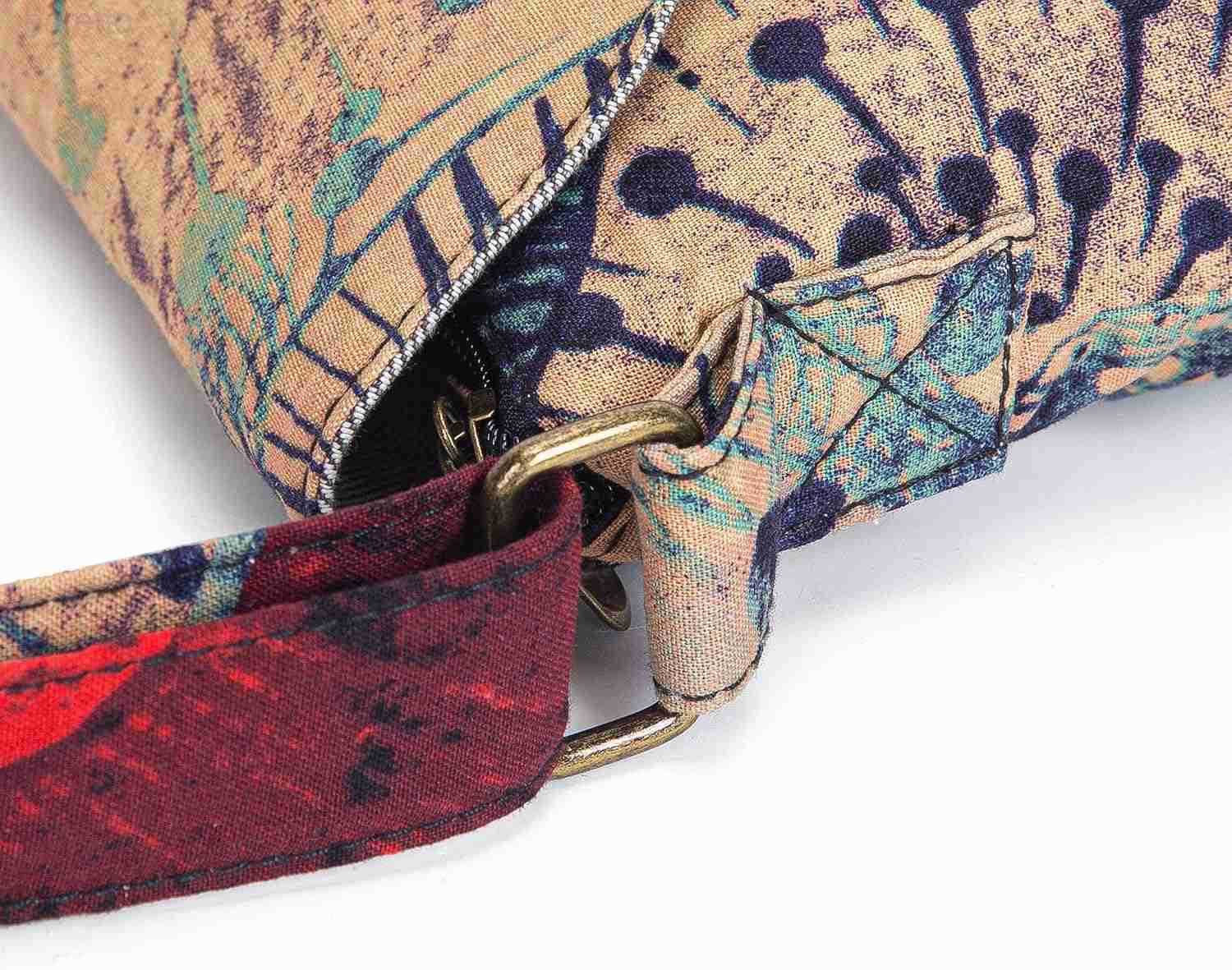 Womens Retro Small Size Canvas Shoulder Bag Hippie Boho Crossbody Handbag Z250909