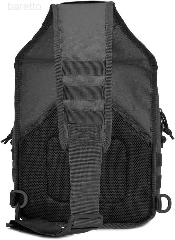 Tactical Sling Bag Pack with Small Gun Holster Small Single Shoulder Sling Pack MOLLE Everyday Carry Bag Black Z250909