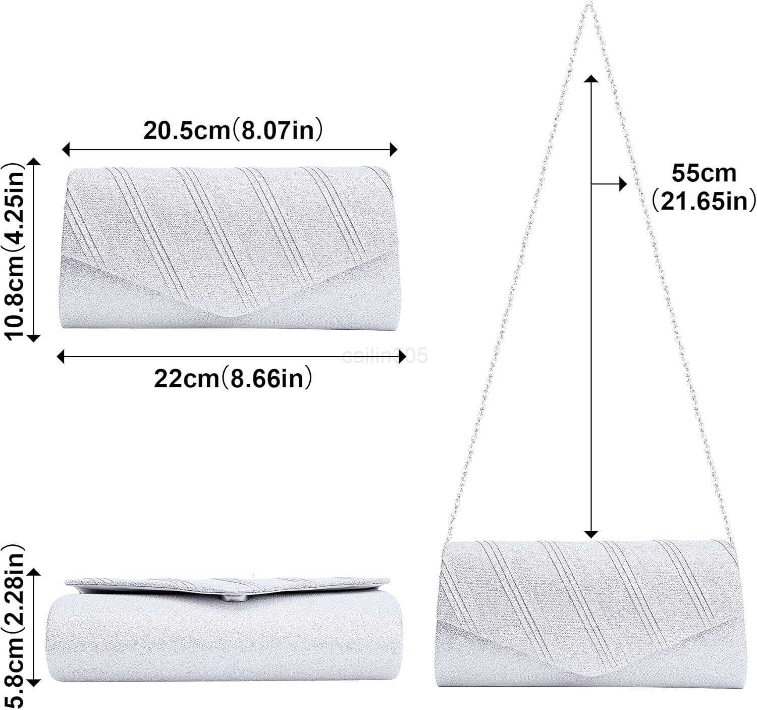 Womens Evening Handbags Glitter Envelope Clutch Purses Formal Ladies bag for Date Night Out Party8743x24in Z25909