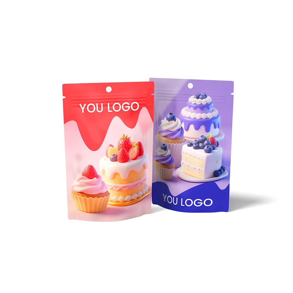 Custom Logo 500mg 1000mg Candy Gummy Mylar Bag Edible Die Cut Mylar Bag With Stand Up Pouch