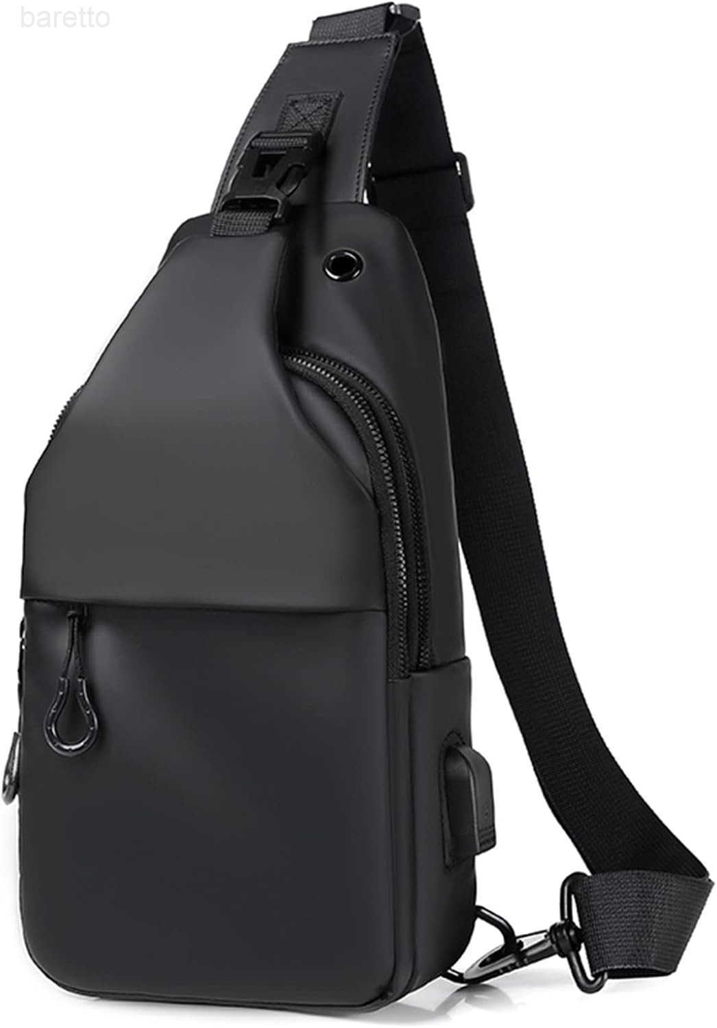 Sling Bags Mens Shoulder Crossbody Backpack with USB Charging Port HeadphoneOutdoor Lightweight Bag Z250909