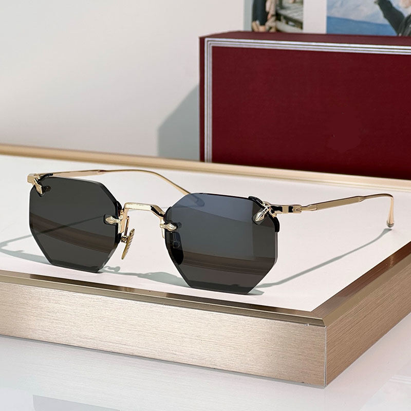 Handmade Fashionable Popular Borderless Retro Metal Legs Luxury Designer Womens and Mens Sunglasses ELDORADO UV400 with Box