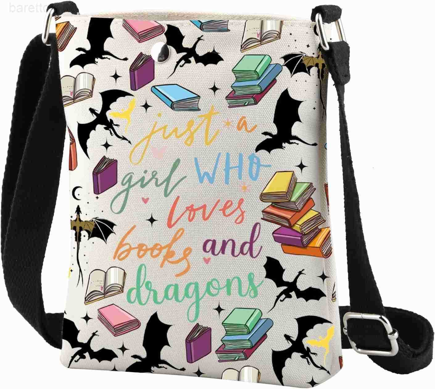 FW Inspired Gifts 4th Wing Crossbody Bag Books and Dragons Lover Gift Fantasy Romance Bookish Small Cross Body Purse Z250909