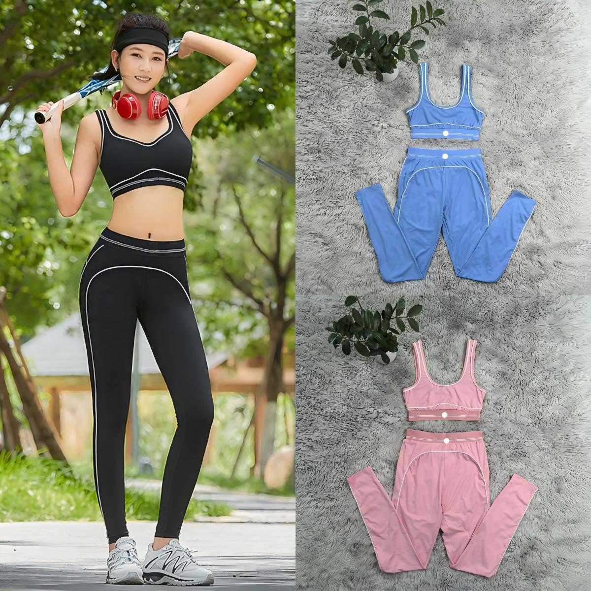 Hot sale Yoga Women's Yoga Set Heart Throb Bra + Leggings Yogawomen Sets Gym Short Sports Outfit Pants Shaping Waist Fitness Jogging Sportswear Running