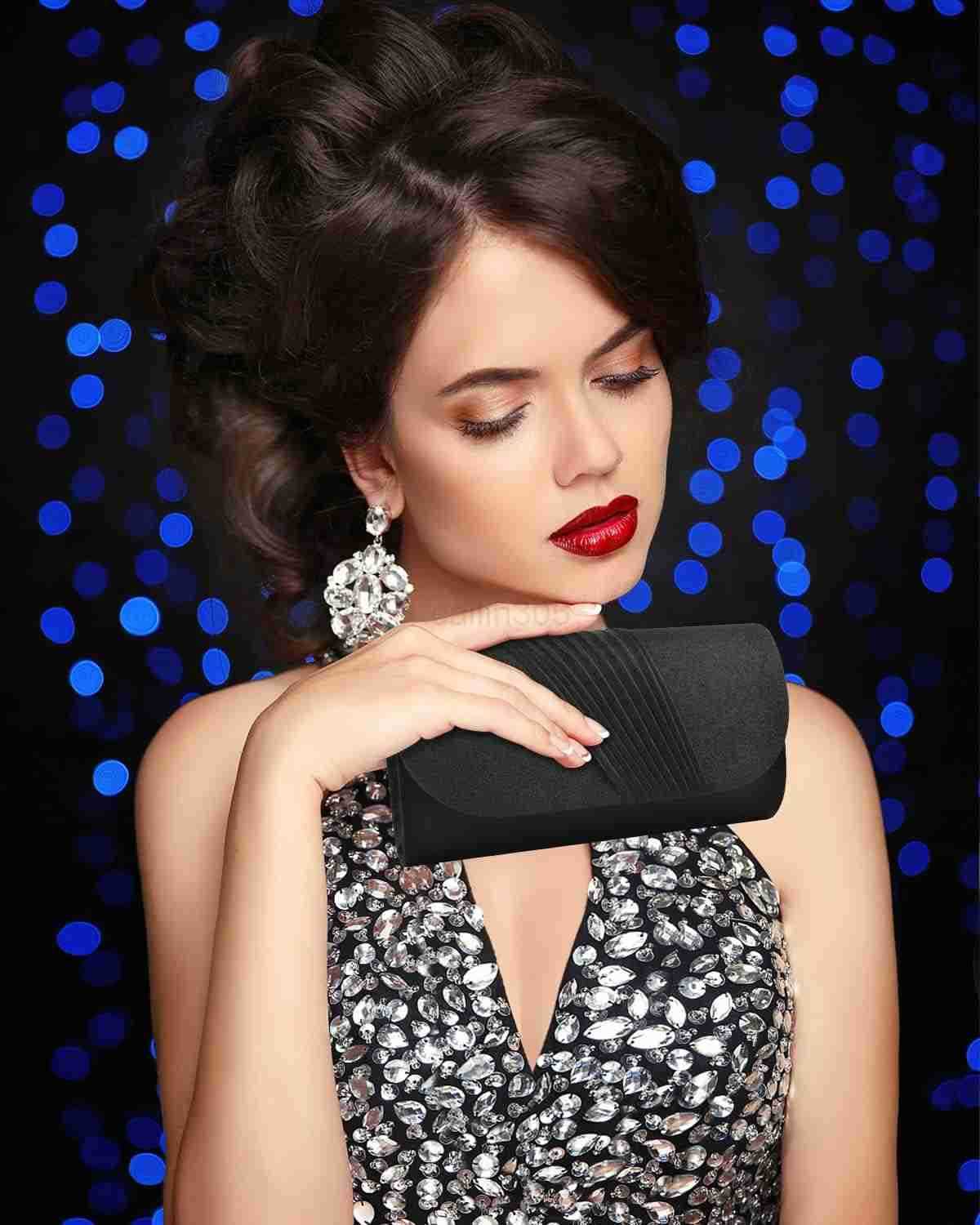 Clutch Purses for Women Evening Handbags for Formal Wedding Party Cocktail Prom Crossbody Shoulder Envelope Bag Z25910