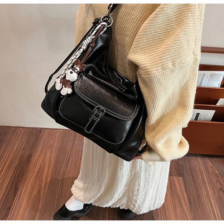 Vintage design Style Large Capacity Handbag With Multiple Carrying Methods For Commuting And Leisure, Women's Shoulder Bag, Autumn New Designer