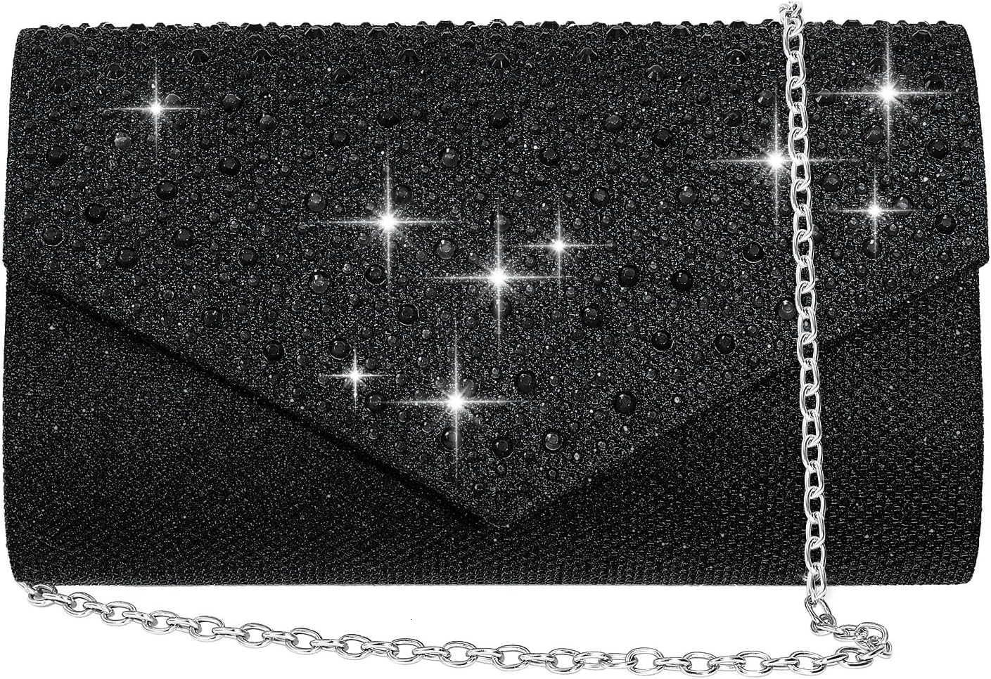 Evening Bag Clutch Rhinestone Envelope Party Handbag Bridal Prom Purse Z25909