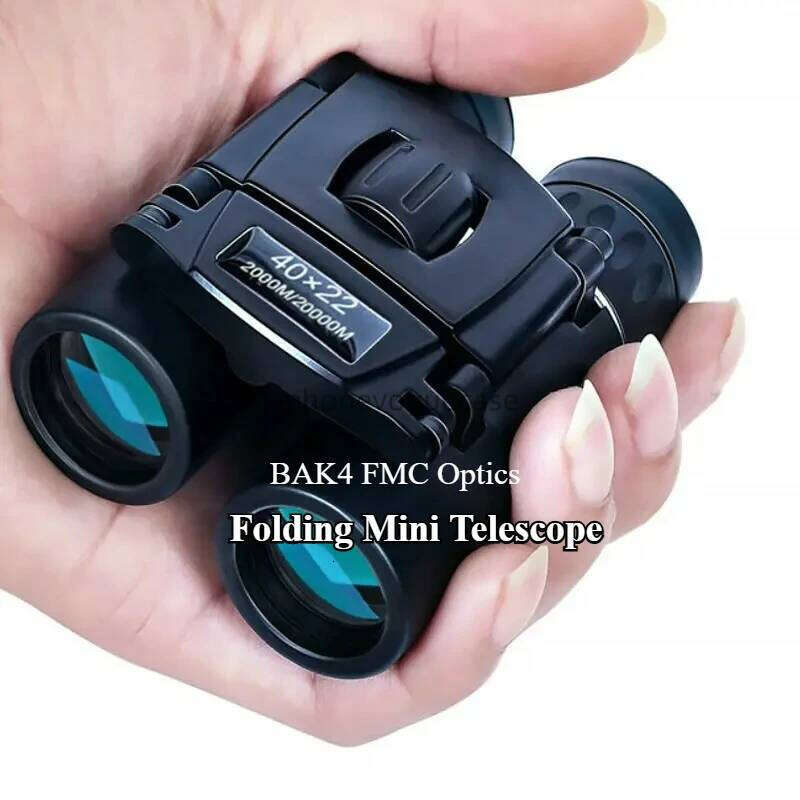 NEW 40X22 HD Powerful Binoculars - 2000M Long Range Folding Mini Telescope With Bak4 FMC Optics For Hunting & Outdoor
