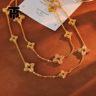 TB BHULAMTE Free Shipping New Designer Accessories Gold Earrings Necklace Bracelet Sweater Chain Women Light Luxury Niche One Piece Wholesale