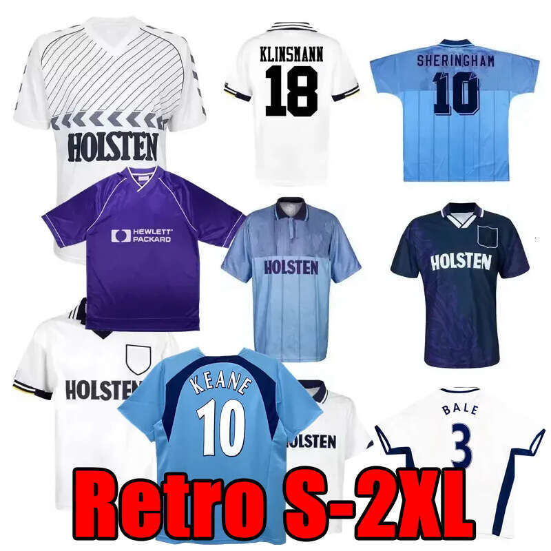 SHERINGHAM Retro Soccer Jerseys ANDERTON Klinsmann GASCOIGNE Ginola Ferdinand 1978 81 82 83 84 86 88 90 92 94 95 98 2008 09 06 Classic Vintage Football Shirt