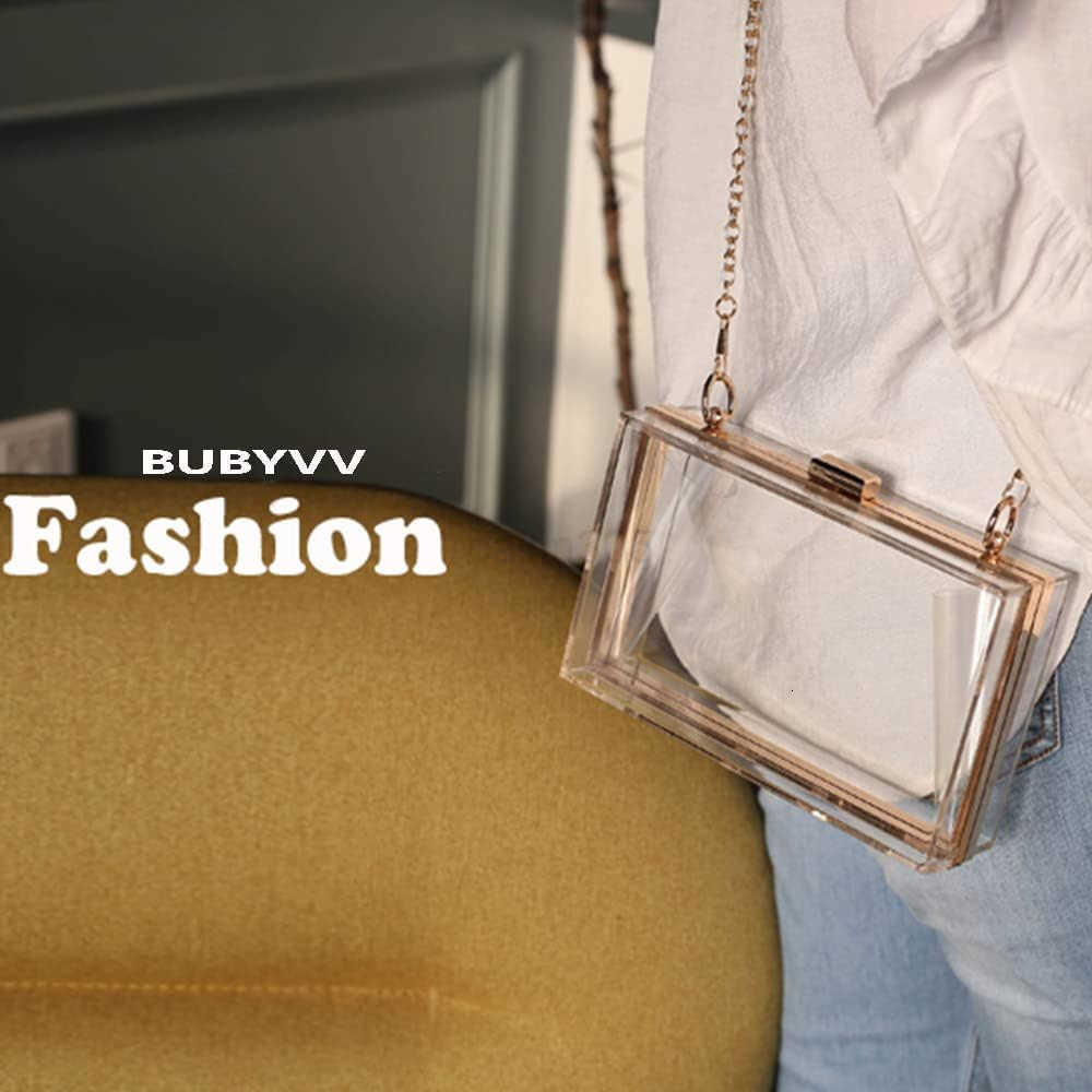 Clear Purse Acrylic Evening Clutch Bag Women Clear Purse BagTransparent Crossbody Shoulder Handle Handbag Z25909