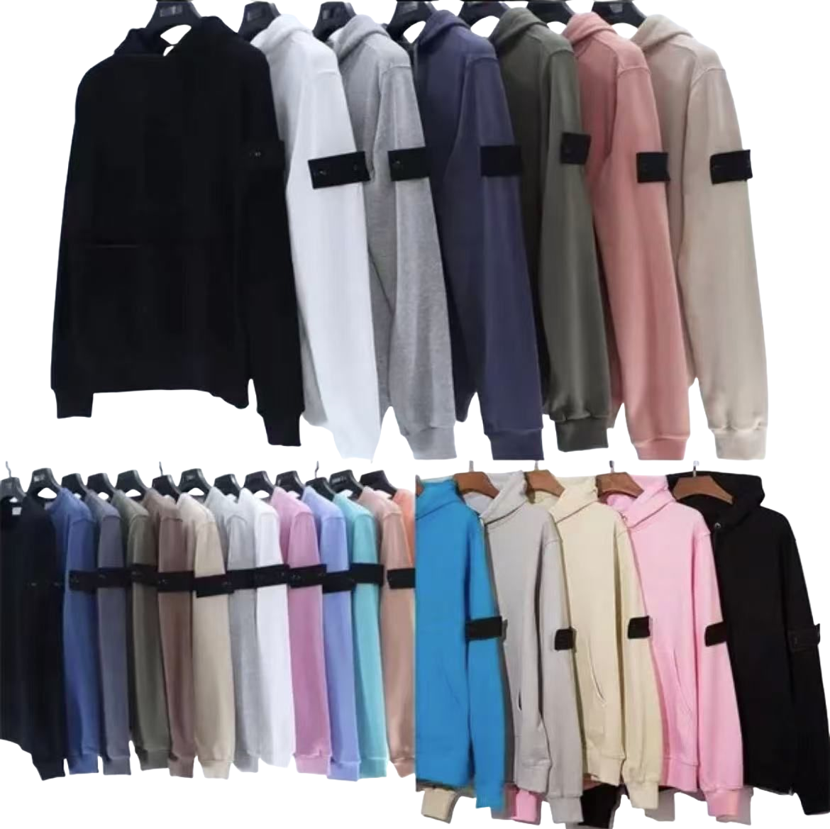 designer mens jumper zip up hoodie stones sweatshirt womens hoodies hooded cross badge armband letter sign Long Sleeve Sweater Pullover compass Hoodies Top