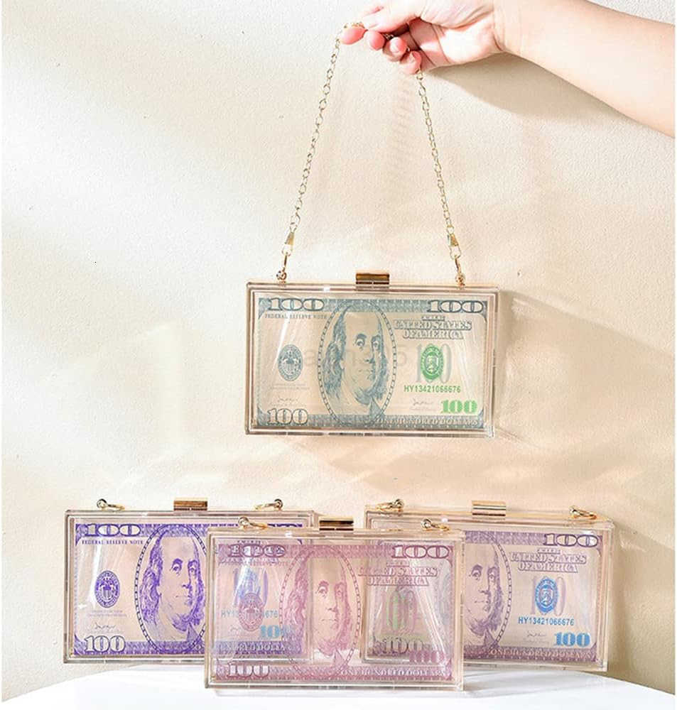 Clear Purse Acrylic Evening Clutch Bag Women Clear Purse BagTransparent Crossbody Shoulder Handle Handbag Z25909