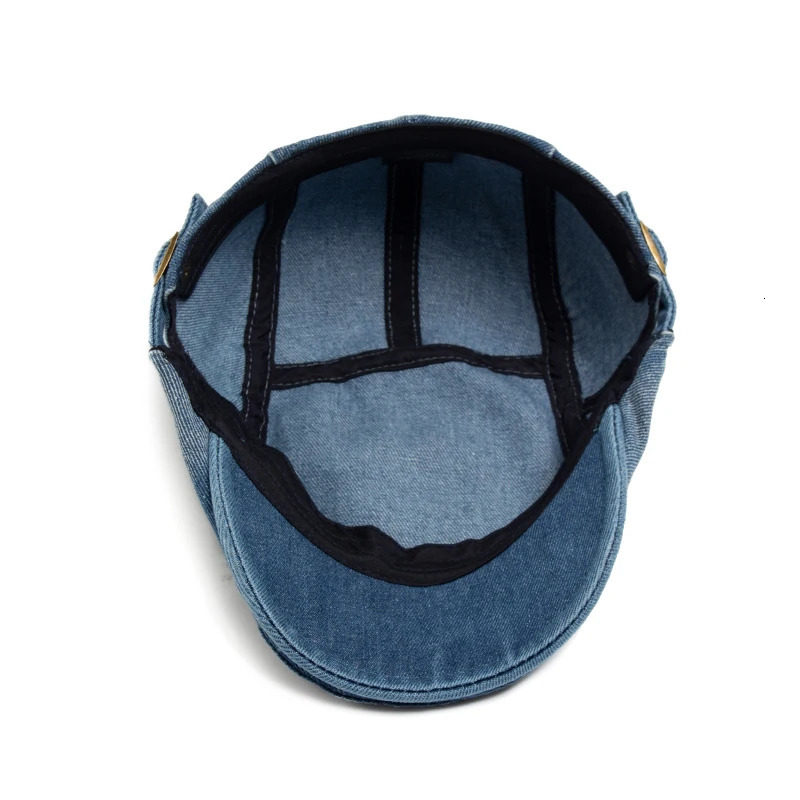 Denim Cotton Beret Men Vintage sboy Cap Spring Autumn Casual Women Visor Fashion Cool Flat Hat Adjustable Berets 250905