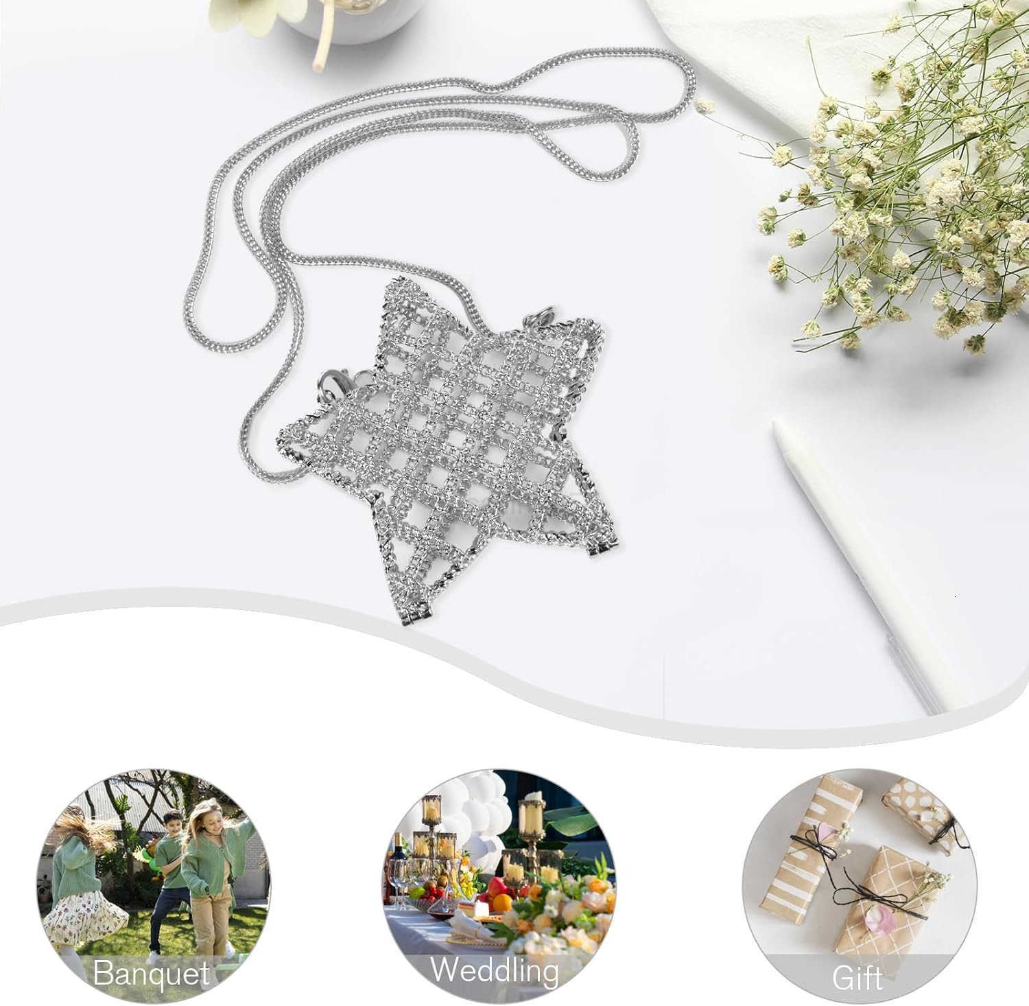 Mini Evening Bag Metal Purse Crossbody Handbag for Girls Kid Women Bowknot Shell Heart Star Shoulder Bag for Wedding Z25909