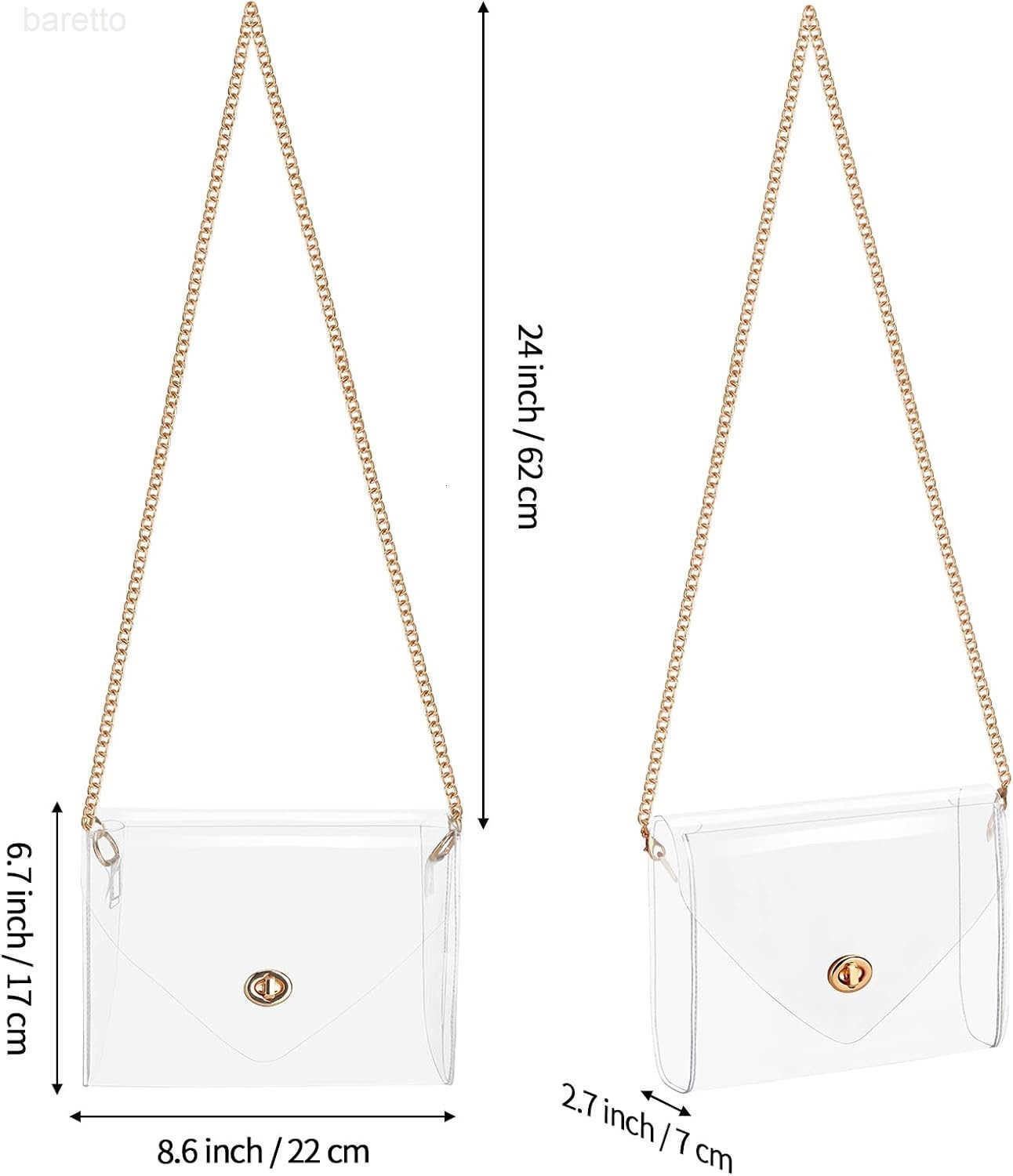 Clear Purse for Women Clear Bag Stadium Approved See Through Clear Handbag for Concerts Sports Events Z250909