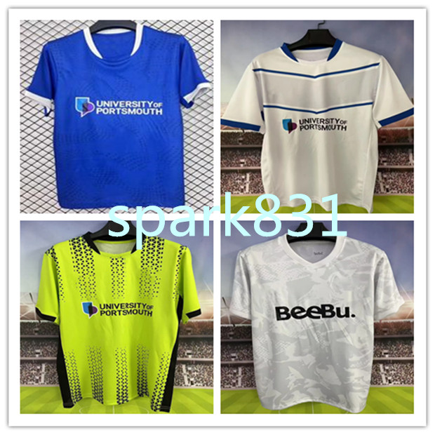 Portsmouth 25 26 Home Soccer jersey Williams Lang Mclntyre Bishop Lane Poole Jersey Football Shirt uniform