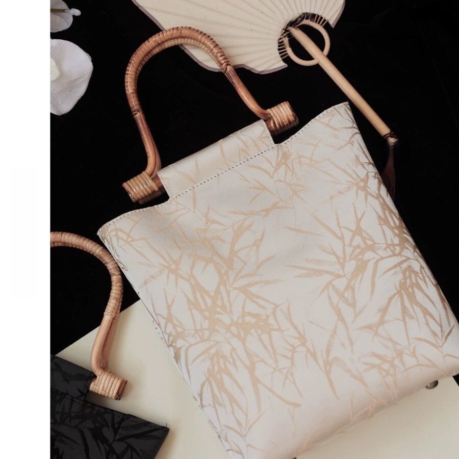 New Retro Chinese Bamboo Handbag Luxury Bag Cheongsam Bag Large Capacity leisure Shoulder Bag Designer Bag Multi functional Crossbody Bag