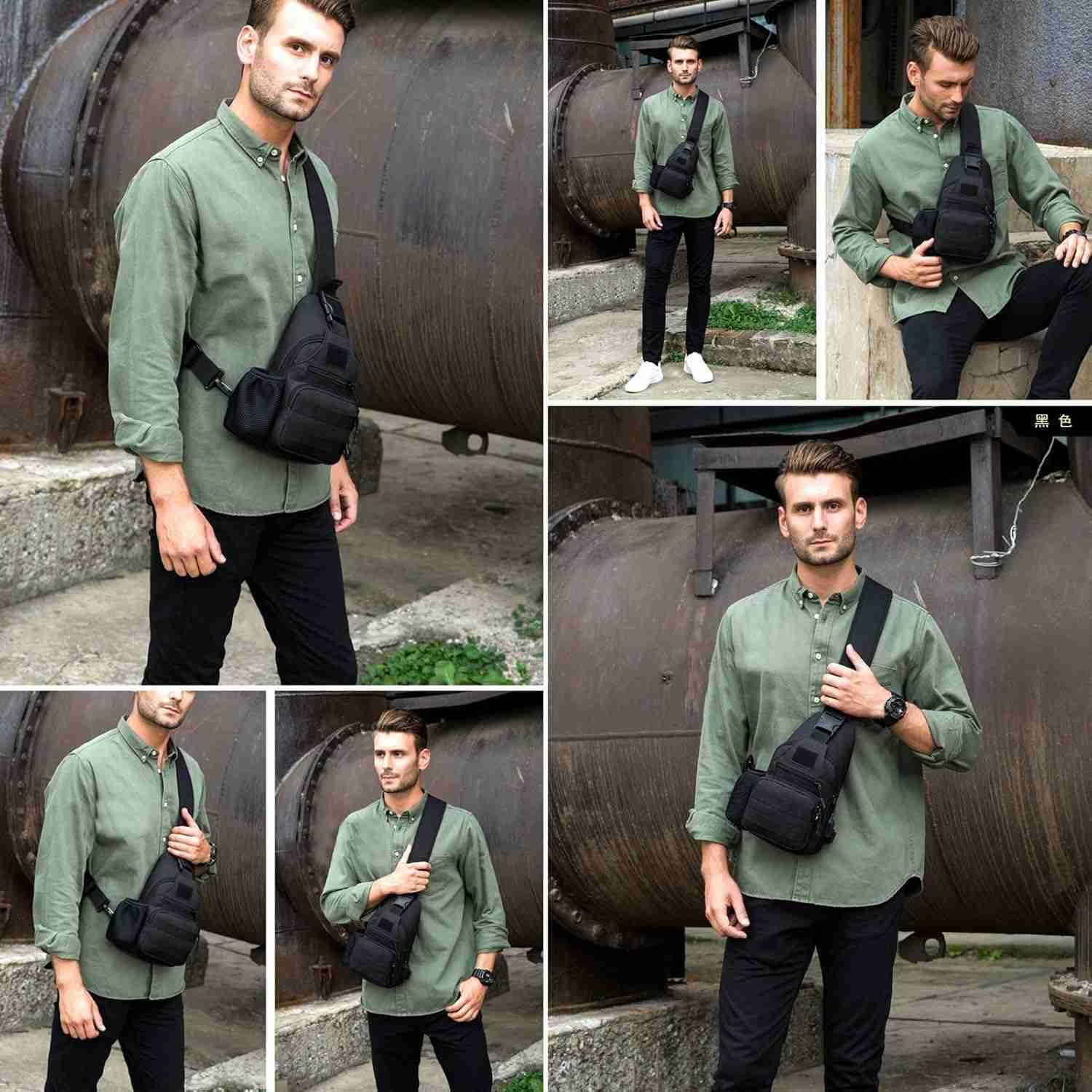 Tactical Sling Backpack Bag for Men Molle Crossbody Shoulder Bags Military EDC Chest Pack One Strap Daypack Z250909