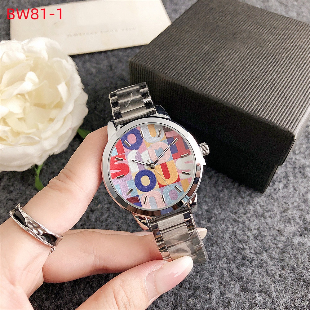 Hot Fashion Women Men Silver Rose Gold Stainless Steel Bear Color Drop Oil Zircon Square Electronic Watch Wire Pulsera Span Jewelry Gift
