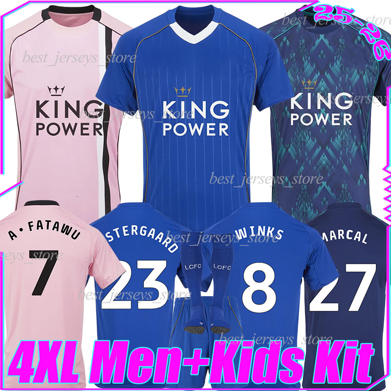4XL 25/26 LeIcEsTeRes WINKS City Soccer Jerseys A.FATAWU MONGA CHOUDHURY FAES VESTERGAARD RICARDO MAVIDIDI J.AYEW DAKA B.SOUMARE men kids kits socks set football shirt