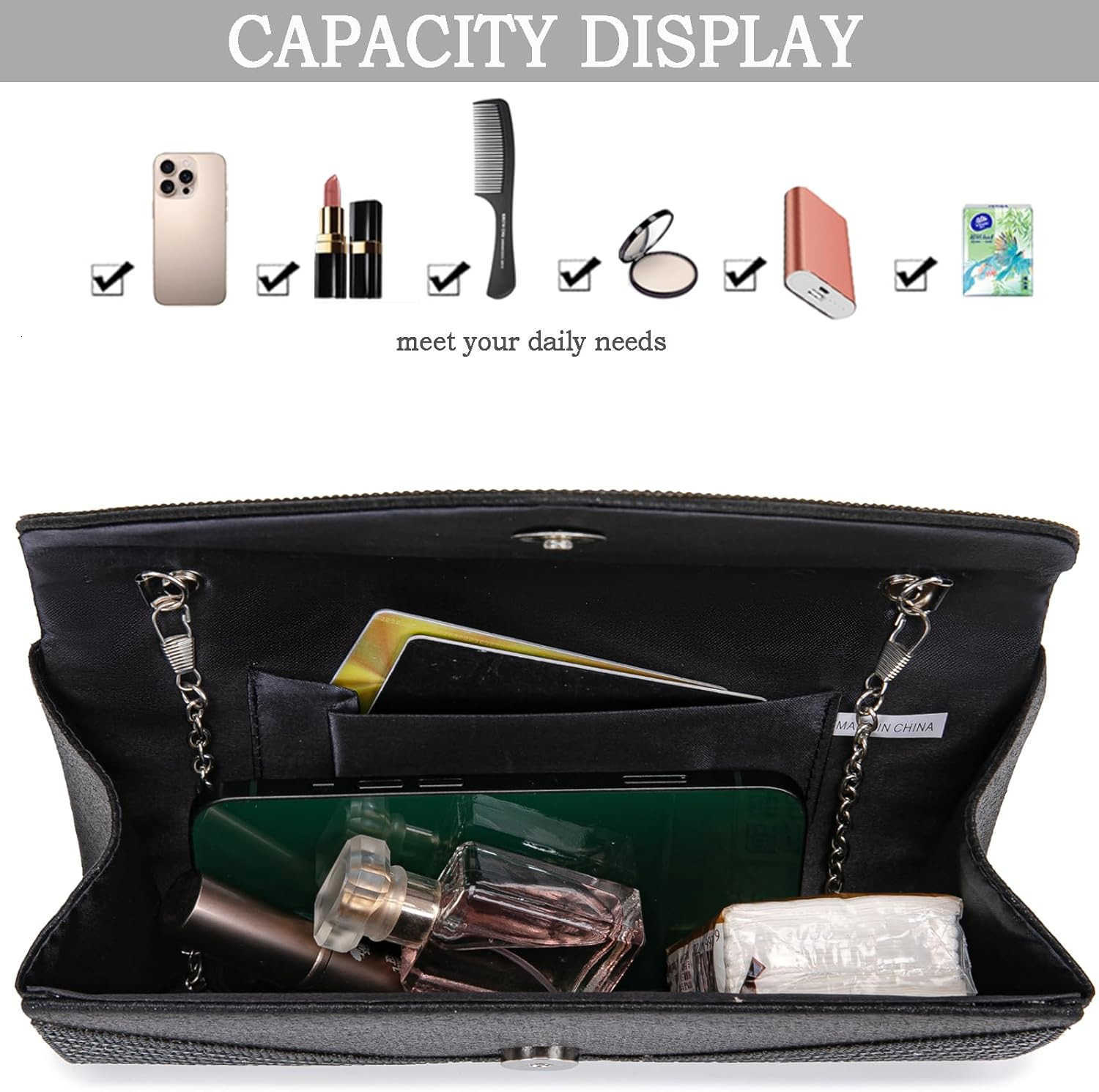 Evening Handbags Envelope Clutch Purses Ladies Crossbody Bags Rhinestone Wedding Bag Shoulder Bag for Women Z25909