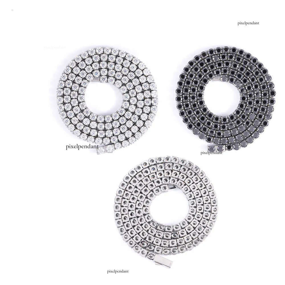 4/5mm Pass Dia Tester Hip Hop Jewelry VVS D Color Shiny Men 316L Stainless Steel Moissanite Tennis Chain Link Necklace