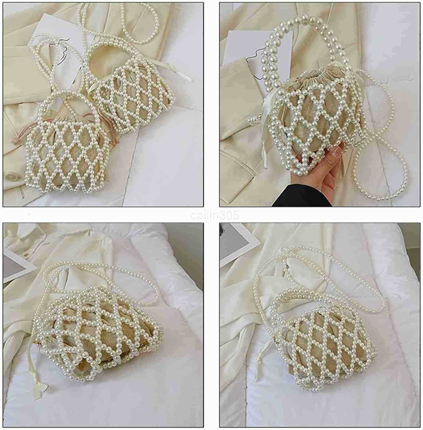Pearl Bag Chain Bag Purse Bags Artificial Pearl Clutch Handmade Bags Evening Bags for Wedding Bridal Party Travel 03 Z25909